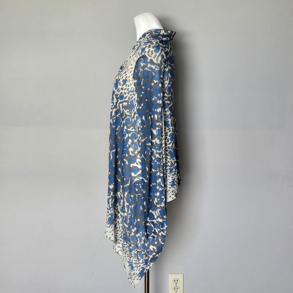 Zadig & Voltaire Linen Blend Boho Animal Print Open Front Cardigan O/S - Picture 4 of 11